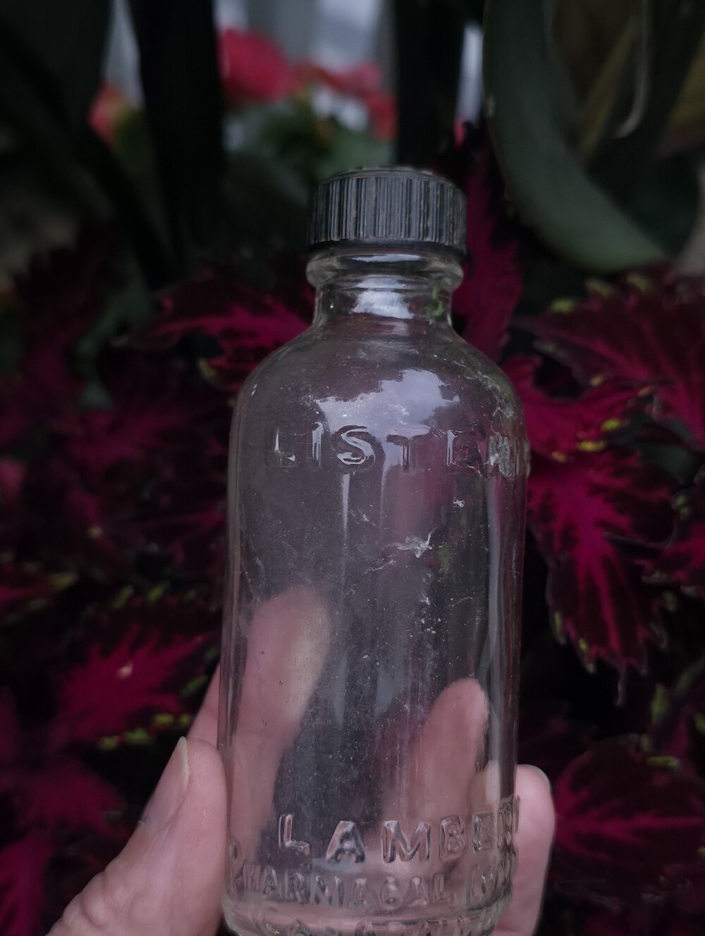 Vintage Antique Listerine Glass Bottle